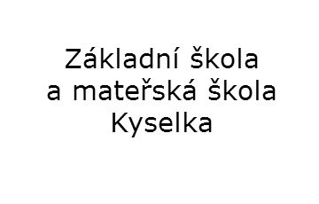 ZŠ a MŠ Kyselka, okr. Karlovy Vary