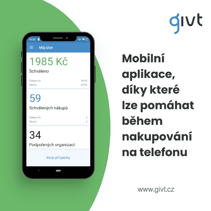 Mobilní aplikace, díky které lze pomáhat během nakupování na telefonu